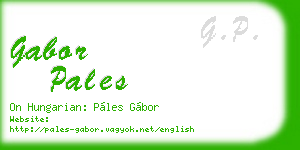 gabor pales business card