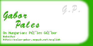 gabor pales business card